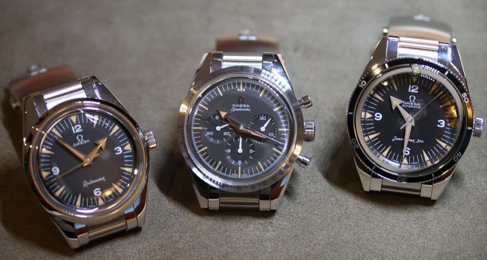 Special reproduction watches are classically shown.